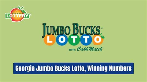 jumbo bucks lotto georgia|Georgia Jumbo Bucks Lotto .
